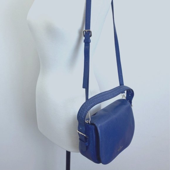 [Kate Spade] Blue Leather Multi-Carry Designer Handbag - Picture 4 of 11